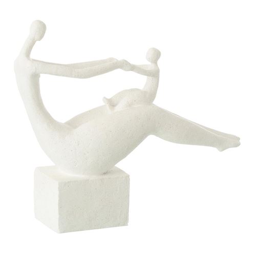 Non Communiqué Blanc Statuette Maman Avec Enfant "Moderne" 29Cm