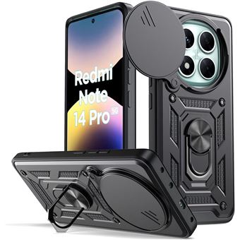 Coque pour Xiaomi Redmi Note 14 PRO 5G avec Support 360° Rotatif, Protection Caméra, Militaire PC Dur Renforcée Armor Antichoc - HQSELECTION® - 1