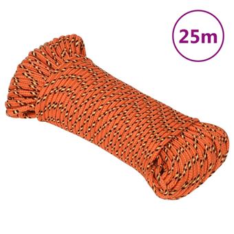 Corde de bateau Orange 4 mm 25 m Polypropylène - 1