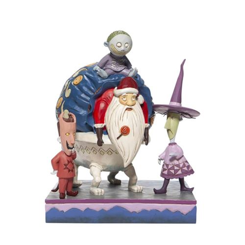 Disney Traditions Lock, Shock et Barrel avec le Père Noël Figurine