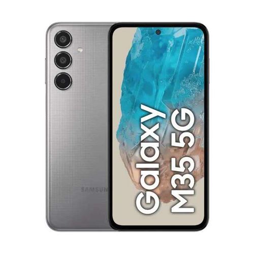 Smartphone Samsung Galaxy M35 gris 6.6 RAM 6 Go stockage 128 Go