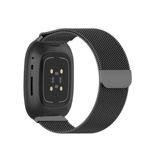 Bracelet acier Fitbit Versa 4 (noir) 