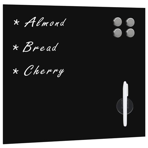 Tableau noir magnétique mural Verre 50x50 cm Vidaxl