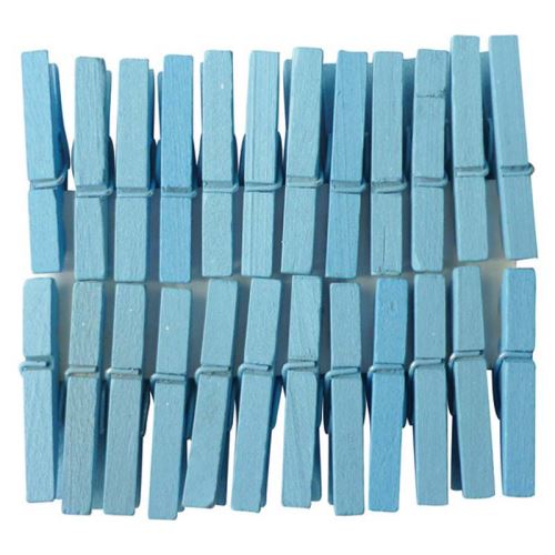 pw international - lot 24 pinces a linge bleu
