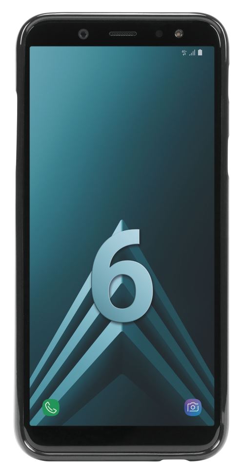 Mobilis T-Series - Achterzijde behuizing voor mobiele telefoon - zwart - voor Samsung Galaxy A6