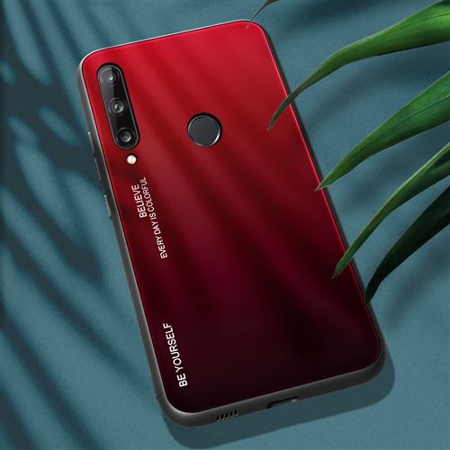 Coque en TPU dégradé de couleur rouge/noir pour votre Huawei P40 lite E/Y7p