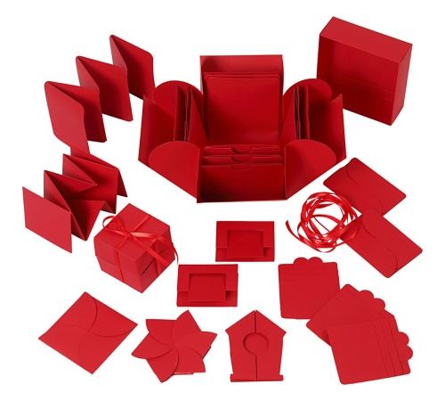 Boite à explosion - Rouge - 12 x 12 x 12 cm