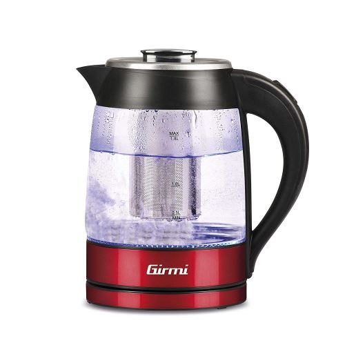 Girmi BL5000 Bouilloire et Tisanière en verre, rouge