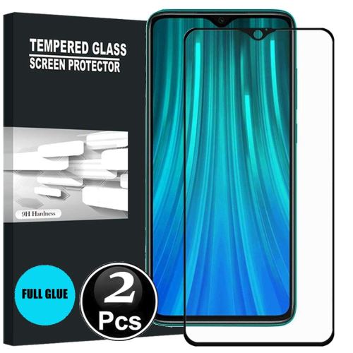 Xiaomi Redmi Note 8 Vitre protection d'ecran en verre trempé incassable protection integrale Full 3D Tempered Glass FULL GLUE - [X2-Noir]