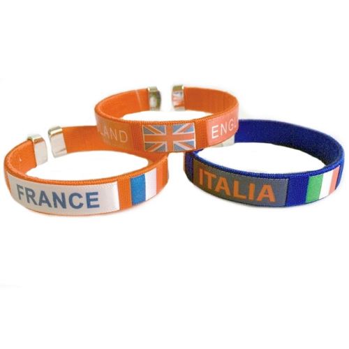 Bracelet Pays Supporter Foot France Italie Angleterre Ambiance