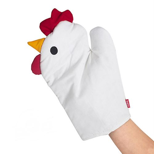Balvi gant de cuisine poulet 21 x 31 cm polyester blanc
