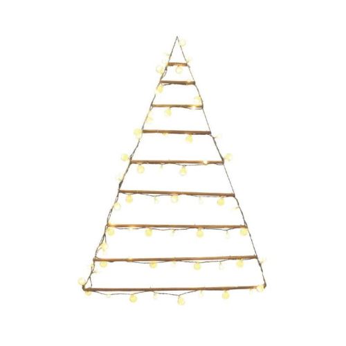 BLACHERE Arbre LED Décoration Boules - 64 LEDs Blanc chaud - L 0,80 x H 1,20 m - Câble Argent Transparent 24V