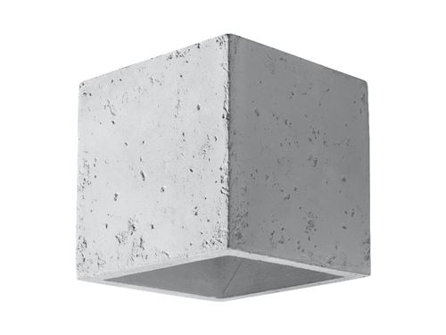 Applique carrée style industriel QUID - béton - gris