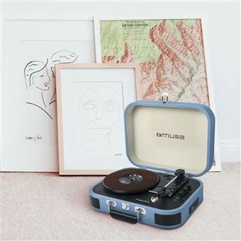 Platine vinyle Bluetooth Muse MT-201 BTB Bleu
