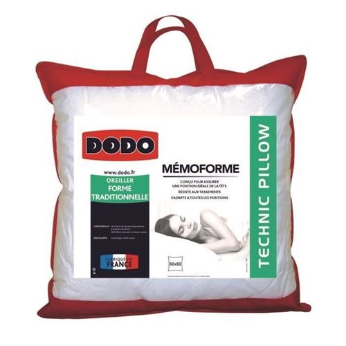 Dodo Oreiller A Memoire De Forme Memoforme 60x60cm