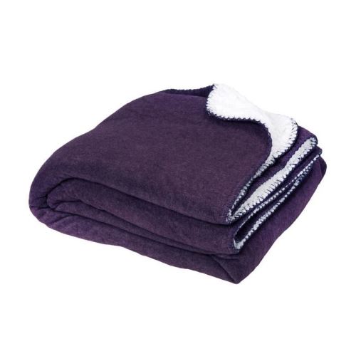 Plaid SWEET 130x150cm - 100% Polyester - Prune