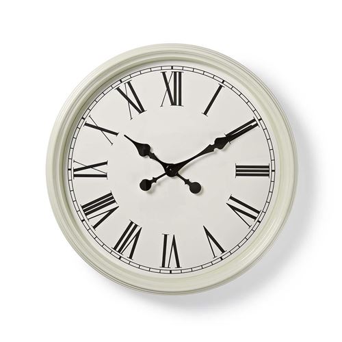 NEDIS Horloge murale circulaire - Ø 50 cm - Style ancien - Blanc