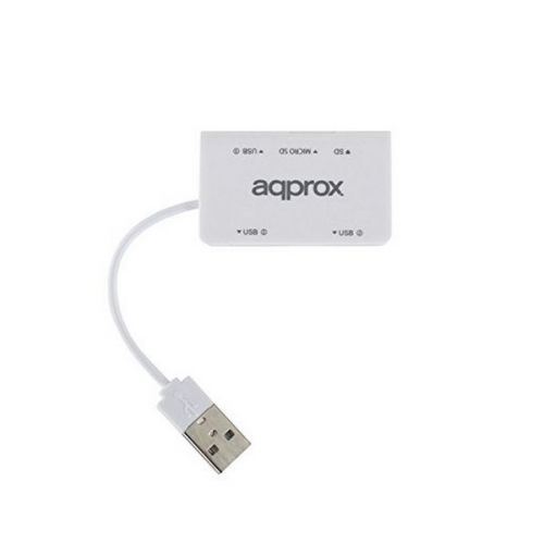 approx! 3 ports USB HUB 2.0 + MicroSD/SD Card Reader - concentrateur (hub) - 3 ports