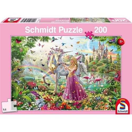 Puzzle enfant 200 pièces - Belle fée dans la forêt magique - SCHMIDT AND  SPIELE