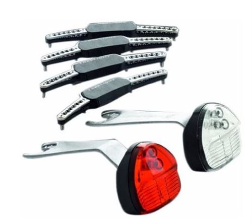 Reelight feu de vélo SL220 Flash acier rouge/blanc 6-pièces
