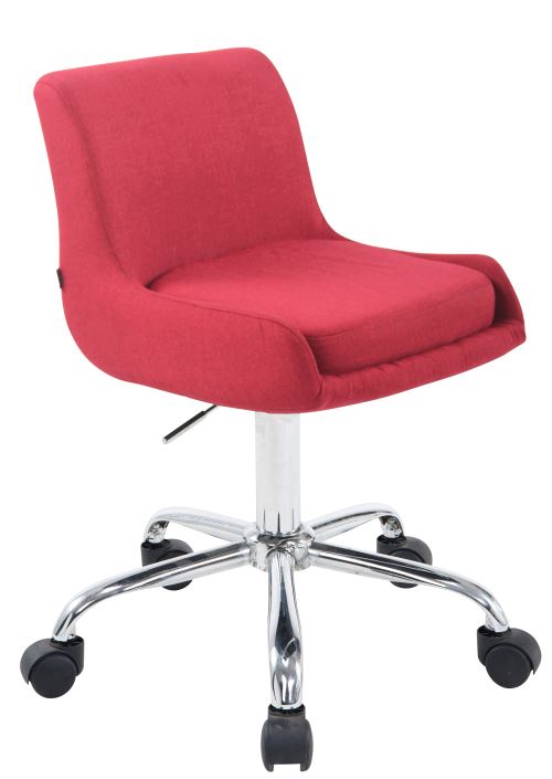 Tabouret de travail Club tissu , Rouge