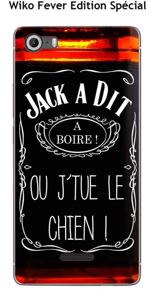 Coque Wiko Fever édition Spéciale design Jack à Dit A boire