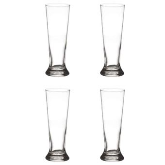 Secret de Gourmet - Lot de 4 Verres à Bières "Droit" 37cl Transparent - 1
