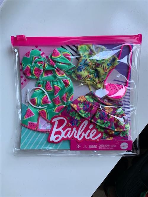 Barbie vêtements, mode vibrante et accessoire 2-pack pour poupées Barbie 