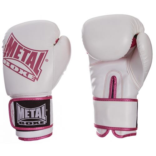 Gants de boxe Métal boxe-Gants Metal Boxe Blanc/Rose 8 oz (MB2008W)----Gants Metal Boxe Blanc/Rose 8 oz (MB2008W)---------Gants Metal Boxe Blanc/Rose 8 oz (MB2008W)-------