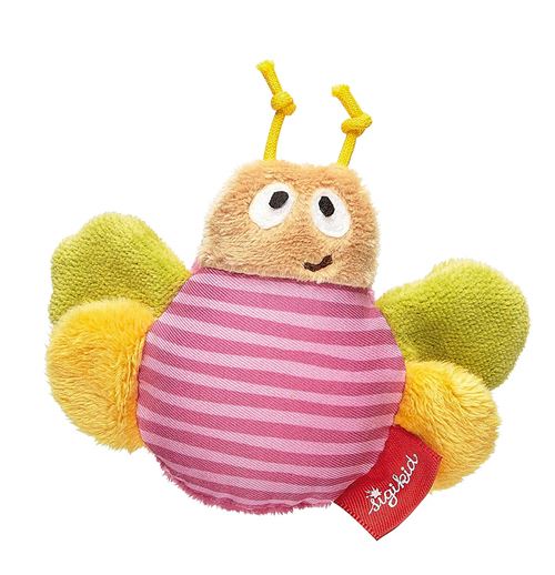 sigikid Hochet Papillon pour Bébé Unisexe Rose/Jaune/Vert 75 cm