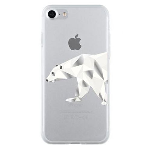 BigBen Connected Coque semi-rigide Motif Ours polaire pour iPhone7/8 Transparente