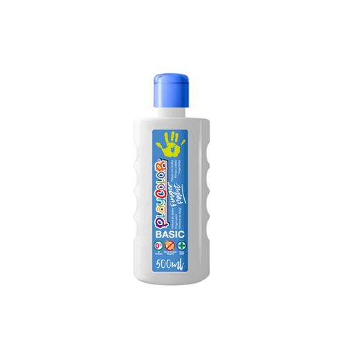 Bidon Peinture au doigt - 500 ml. Couleur Blanc - Playcolor - Finger Basic Paint – 17701