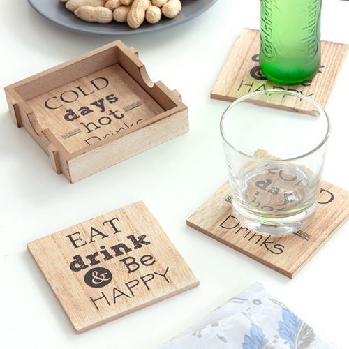 Dessous de verres Message (Pack de 4)