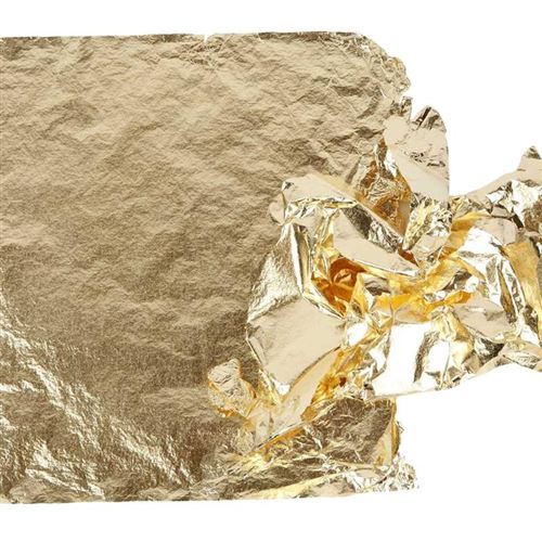 Creotime feuille de métal 16 x 16 cm or 25 feuilles