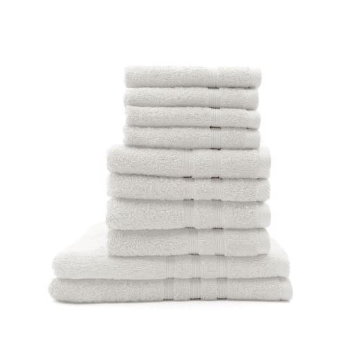 TODAY Lot de 4 Serviettes de bain 30 x 50 cm + 4 Serviettes de bain 50 x 100 cm + 2 Draps de bain 70 x 130 cm Chantilly - 100…