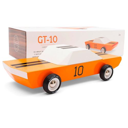 Petites voitures et mini modèles rétro classiques en bois Candylab Junior Véhicules design pour enfants et adultes - The GT 10