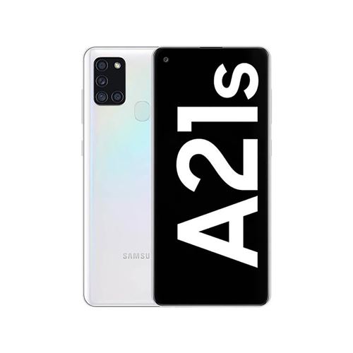 Samsung Galaxy A21s - 4G smartphone - double SIM - RAM 4 Go / Mémoire interne 64 Go - microSD slot - Écran LCD - 6.5 - 1600 x 720 pixels - 4x caméras arrière 48 MP, 8 MP, 2 MP, 2 MP - front camera 13 MP - blanc