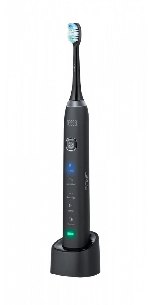 Teesa sonic black tsa8015 brosse à dents électrique 5 programmes de nettoyage noir