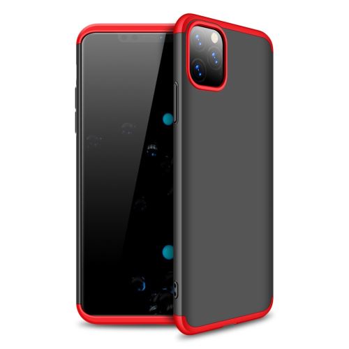 Coque en TPU matte détachable en 3 pièces rigide rouge/noir pour votre Apple iPhone 11 Pro Max 6.5 pouces