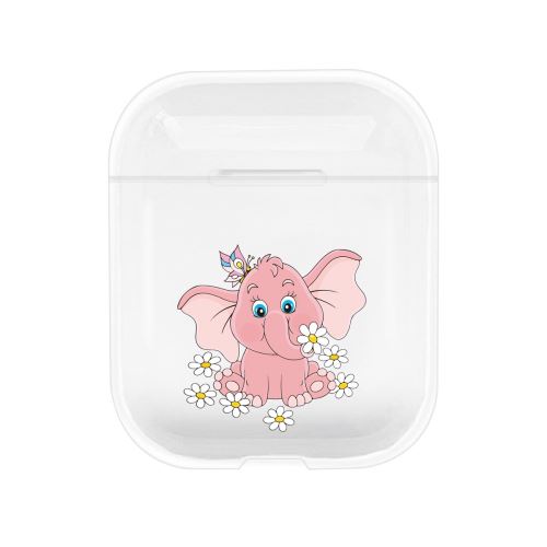 Coque en TPU modèle de dessin animé rigide l'éléphant pour votre Apple AirPods (2019)/(2016)