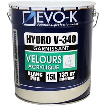 14 12 Sur Peinture Vernis Traitement Lasure Effets Decoratifs Peinture Professionnelle Monocouche Murs Et Plafonds Hydro V340 15 L Blanc Velours Outils D Application Et Traitement Des Murs Achat Prix Fnac