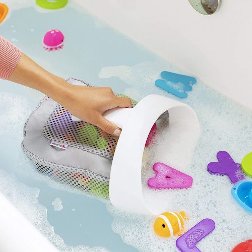 Filet De Rangement Jouets De Bain Bébé - Forme Dinosaure, Ventouses - Grande Capacité 41x44 Cm