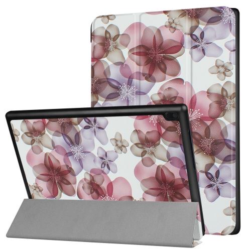 Etui en PU stand , plié en plus de belles fleurs pour votre Lenovo Tab 4 10 Plus