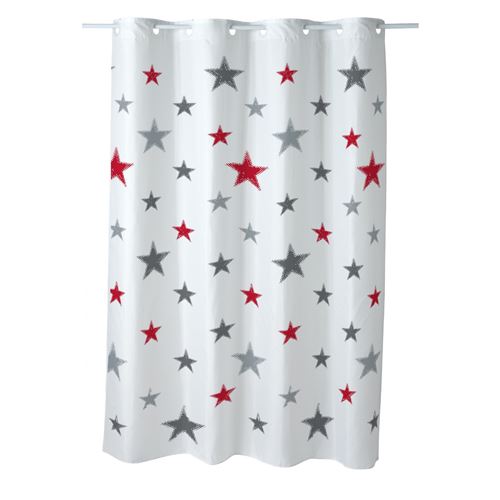 Rideau de douche imprimé 180x200cm Stars