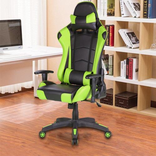 En Appui De 135˚ Gamer Inclinable Pro Similicuir AjustableVert Wm Heart Racing Lombaire Intimate Tête Et Chaise Avec Soutien Bureau Fauteuil 80wvnOymN