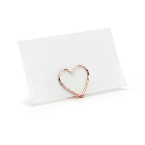 10 marque-places coeurs or rose 2,5 cm