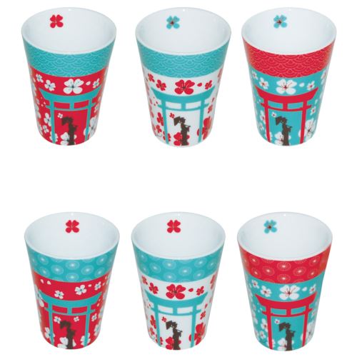 6 tasses expresso Sakura