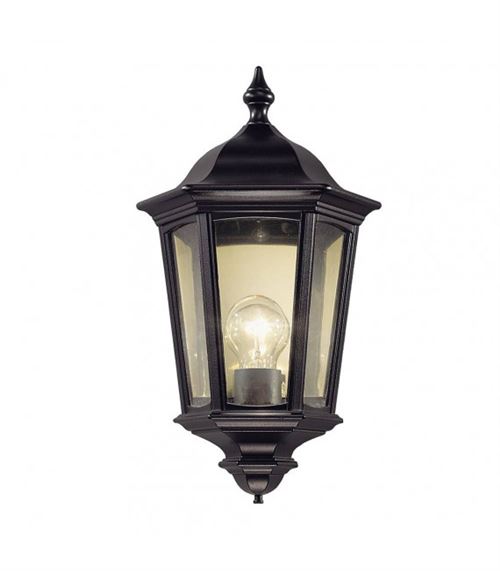 Applique murale noire de jardin Boulevard 1 Ampoule Hauteur 45 Cm