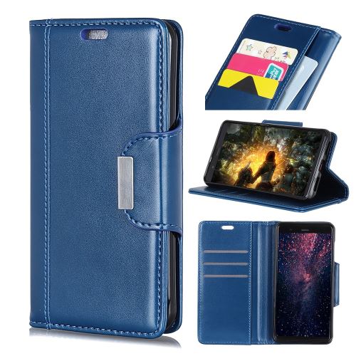 Etui en PU tout autour avec support bleu pour votre Google Pixel 3 Lite