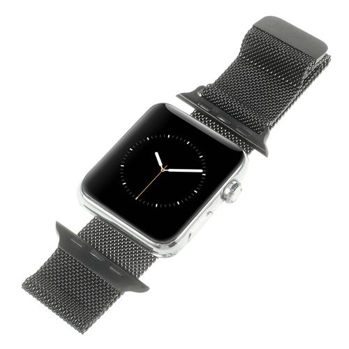 Bracelet en métal milanais noir pour votre Apple Watch Series 4 44mm/Series 3/2/1 42mm